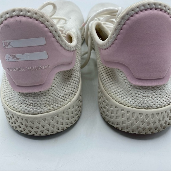 ADIDAS X PHARRELL WILLIAMS HU TENNIS SHOES SNEAKERS WHITE PINK SIZE 9.5 Women’s - Picture 6 of 7
